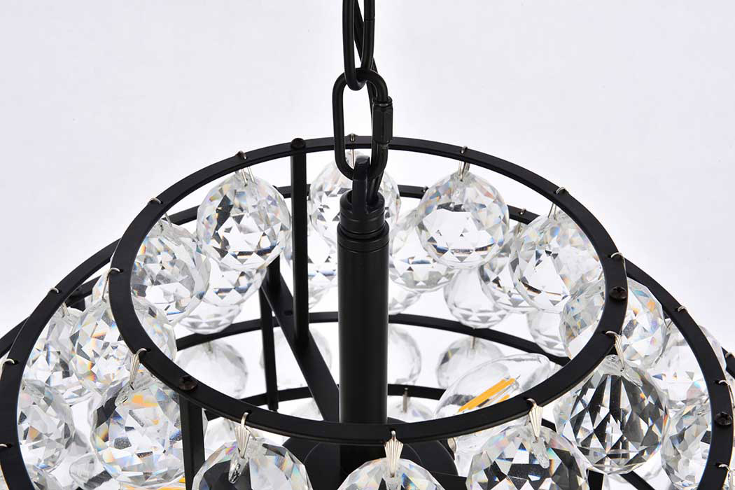 Elegant Pendant Light - Black, L 16" (1106D16BK)