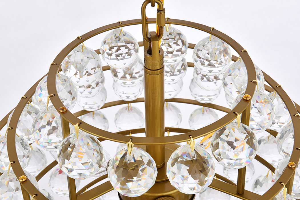 Elegant Pendant Light - Brass, L 16" (1106D16BR)