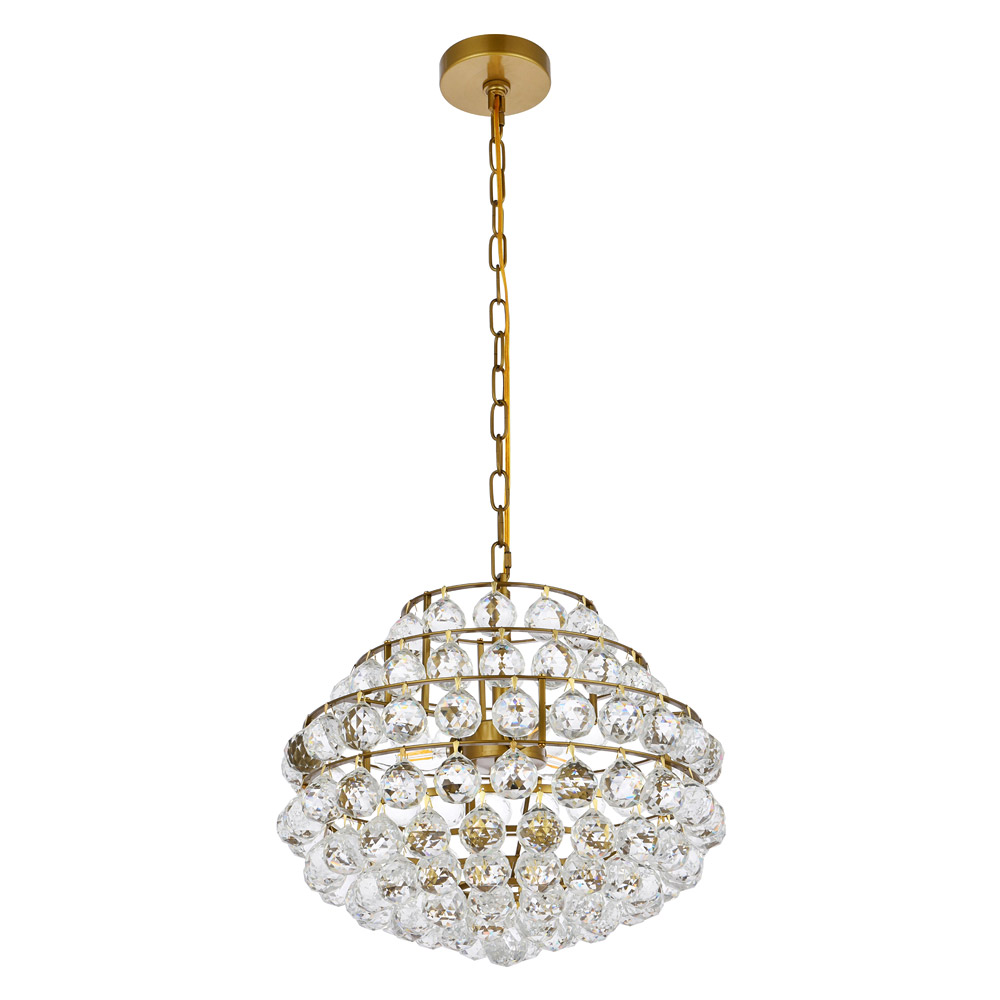 Elegant Pendant Light - Brass, L 16" (1106D16BR)