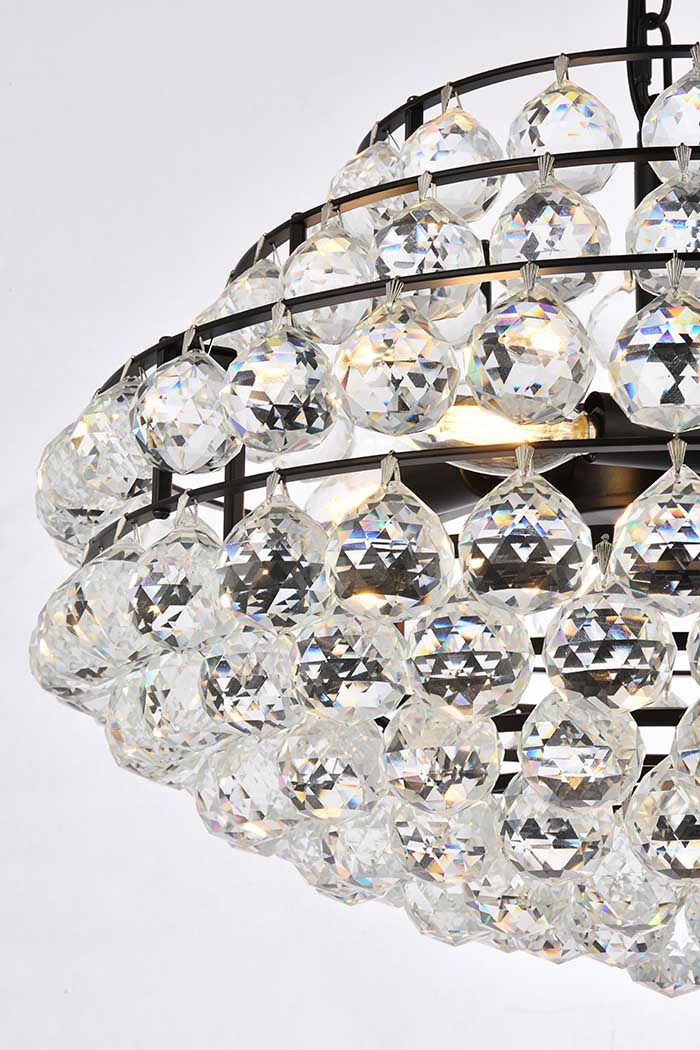 Elegant Pendant Light - Black, L 20" (1106D20BK)