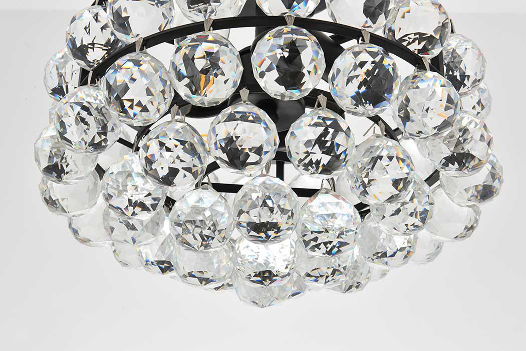 Elegant Flush Mount Light - Black, L 12" (1107F12BK)