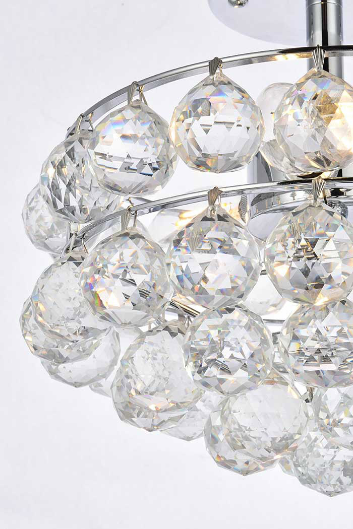 Elegant Flush Mount Light - Chrome, L 12" (1107F12C)