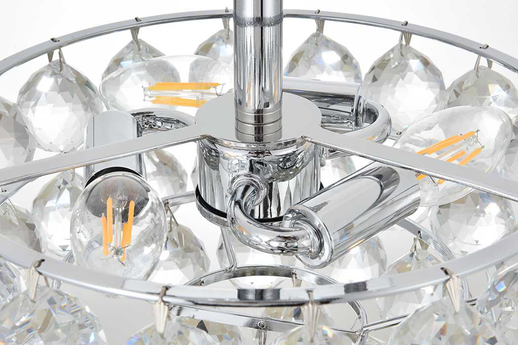 Elegant Flush Mount Light - Chrome, L 12" (1107F12C)