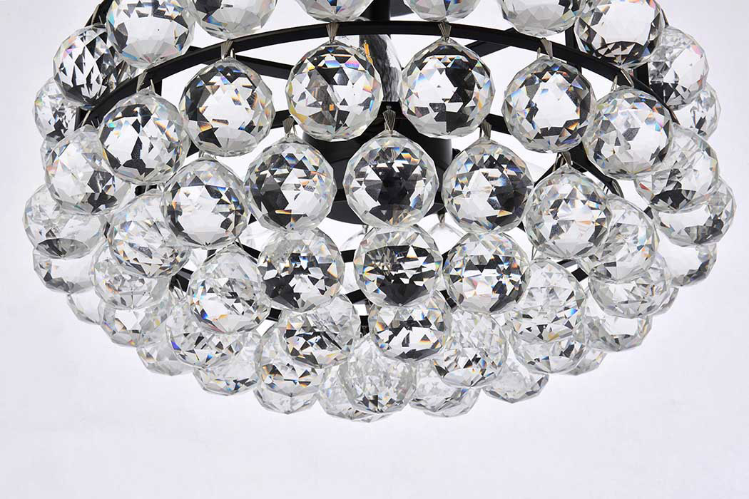 Elegant Flush Mount Light - Black, L 14" (1107F14BK)