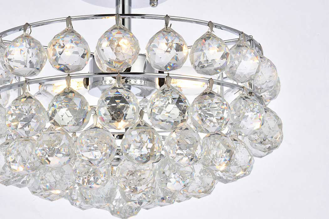 Elegant Flush Mount Light - Chrome, L 14" (1107F14C)