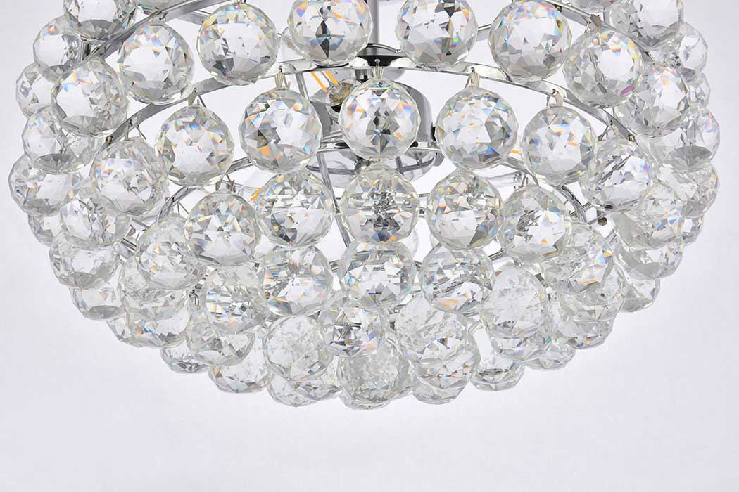 Elegant Flush Mount Light - Chrome, L 16" (1107F16C)