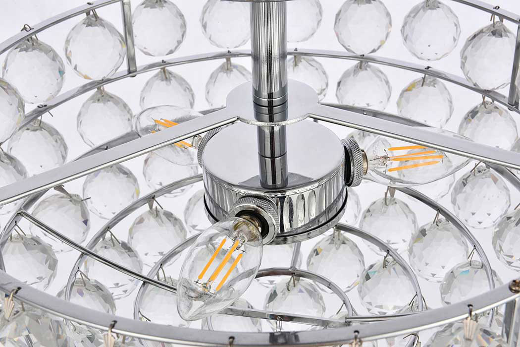 Elegant Flush Mount Light - Chrome, L 16" (1107F16C)