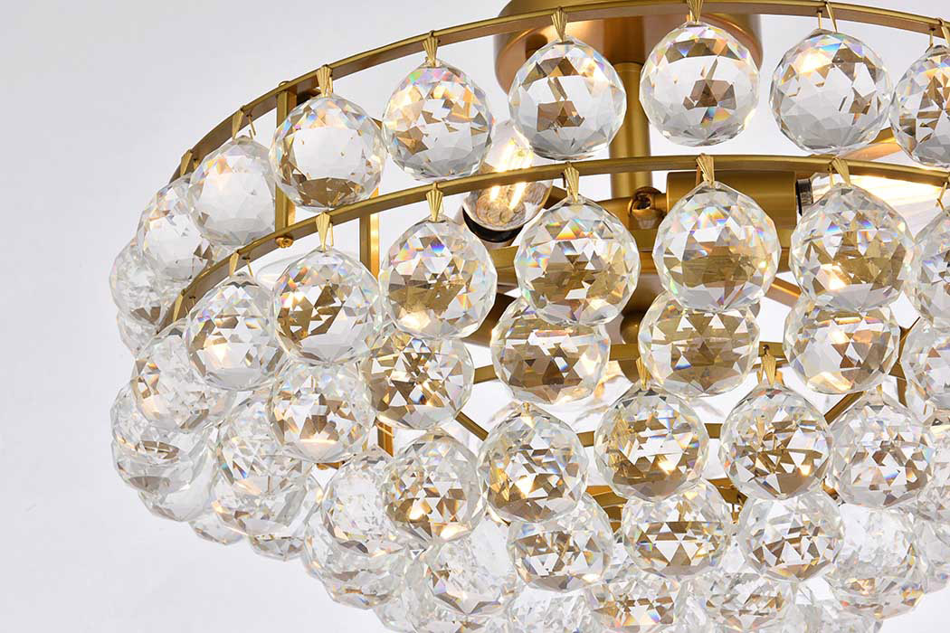 Elegant Flush Mount Light - Brass, L 18" (1107F18BR)