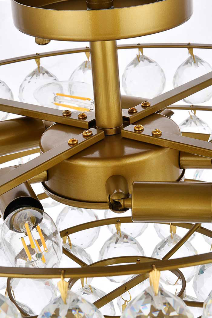 Elegant Flush Mount Light - Brass, L 18" (1107F18BR)