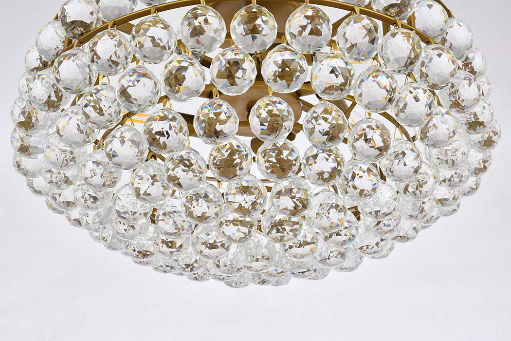 Elegant Flush Mount Light - Brass, L 20" (1107F20BR)