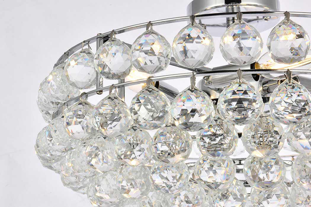 Elegant Flush Mount Light - Chrome, L 20" (1107F20C)
