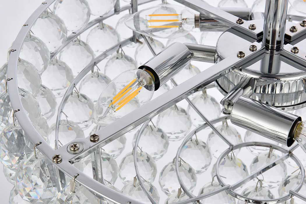 Elegant Flush Mount Light - Chrome, L 20" (1107F20C)