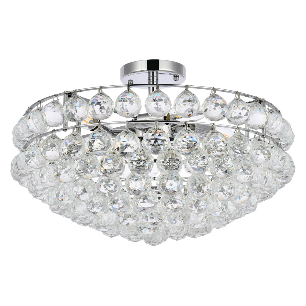 Elegant Flush Mount Light - Chrome, L 20" (1107F20C)
