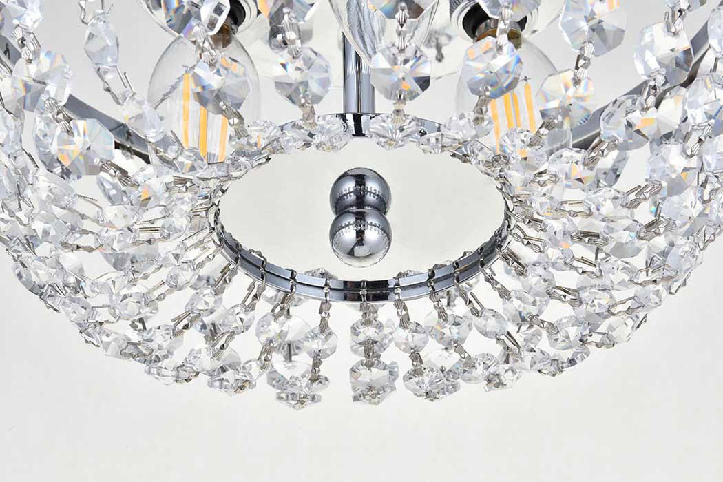Elegant Flush Mount Light - Chrome, L 10" (1109F10C)