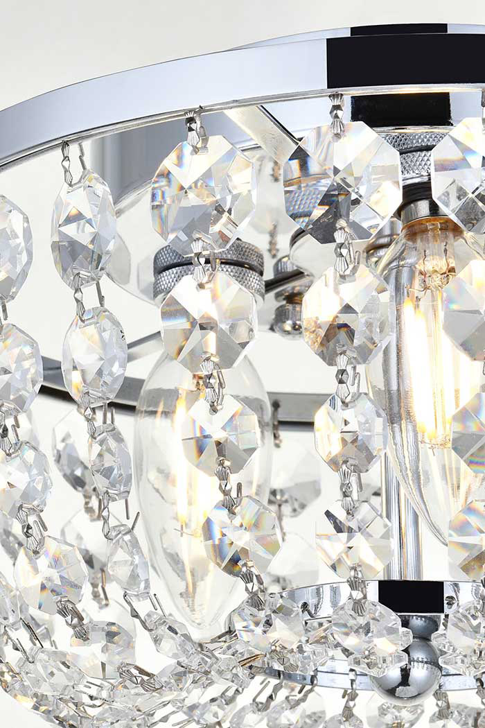 Elegant Flush Mount Light - Chrome, L 10" (1109F10C)