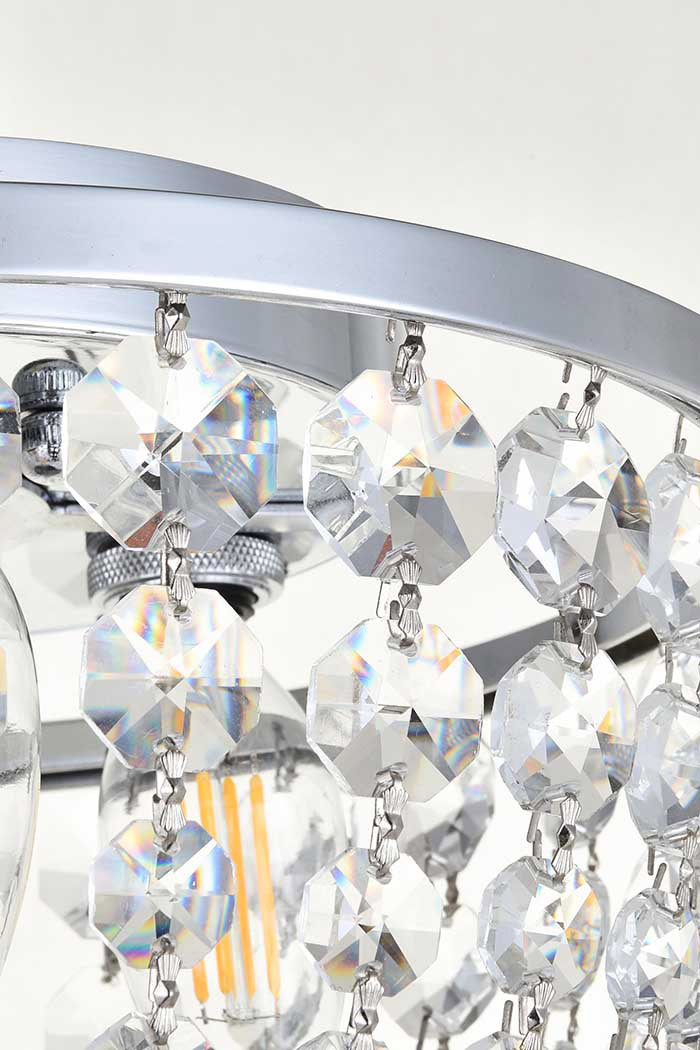 Elegant Flush Mount Light - Chrome, L 10" (1109F10C)