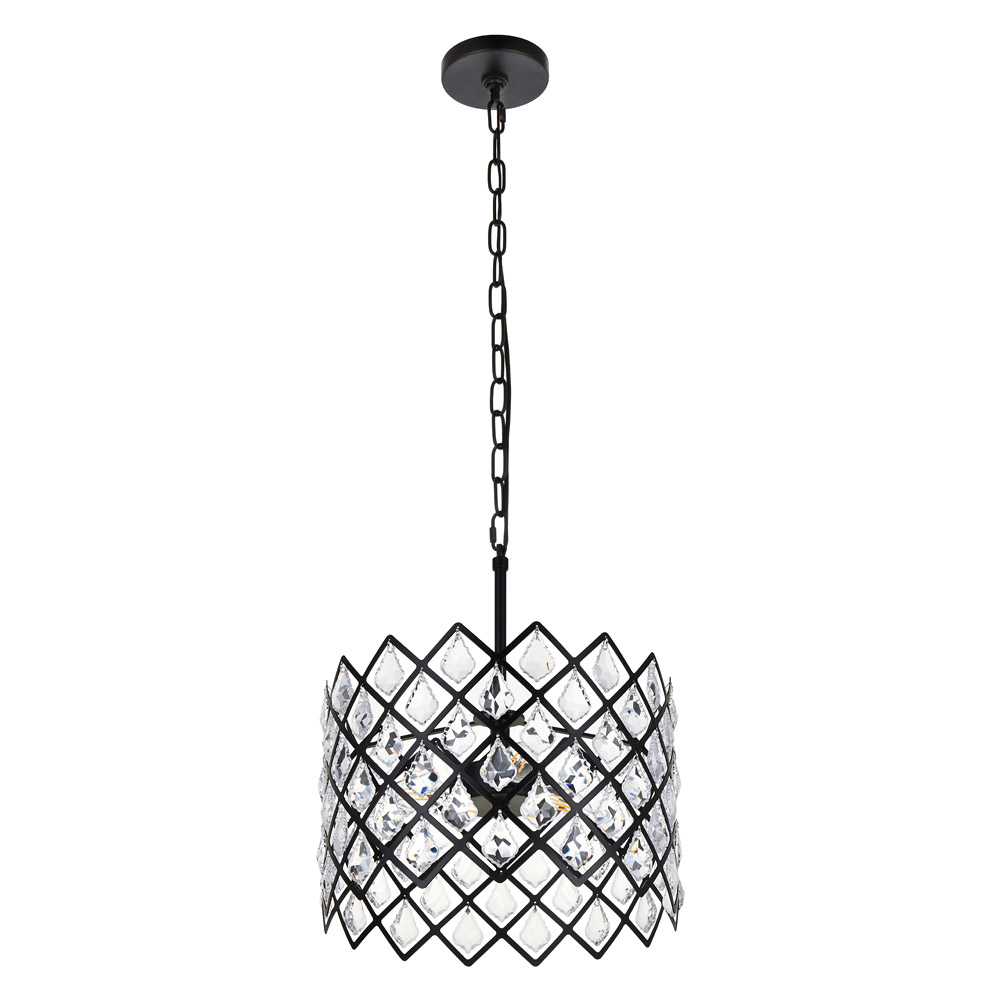 Elegant Pendant Light - Black, L 13" (1111D13BK)