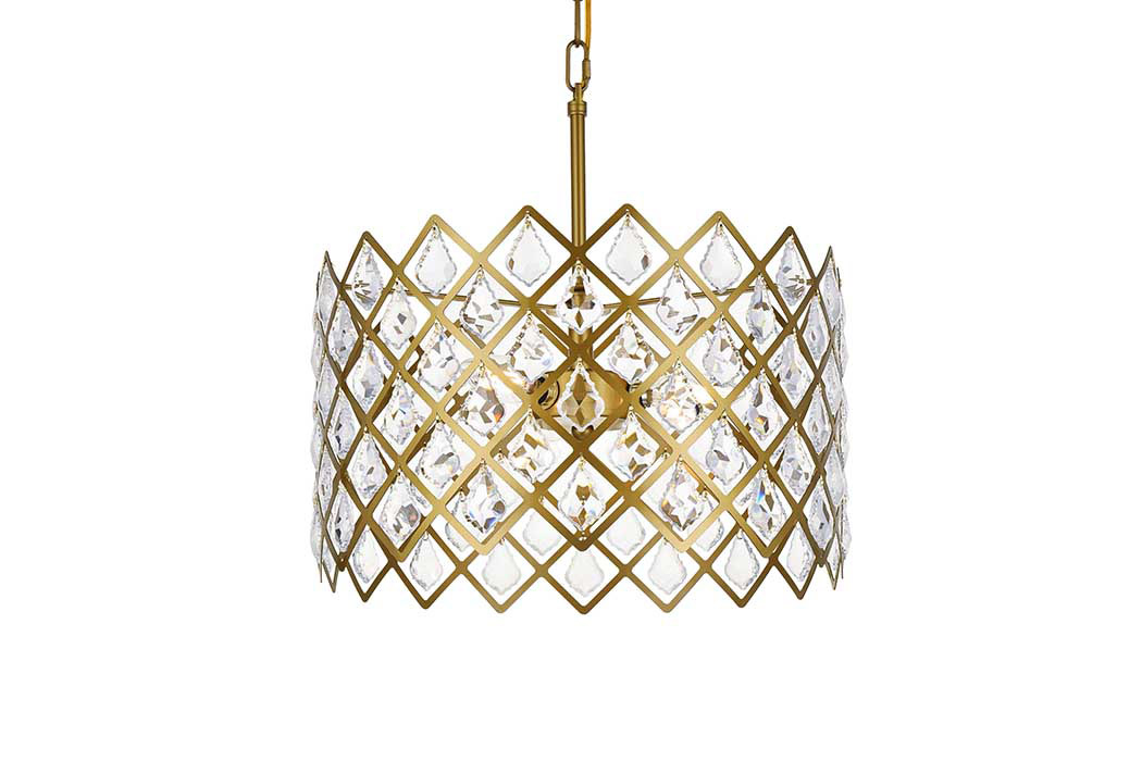 Elegant Pendant Light - Brass, L 16" (1111D16BR)