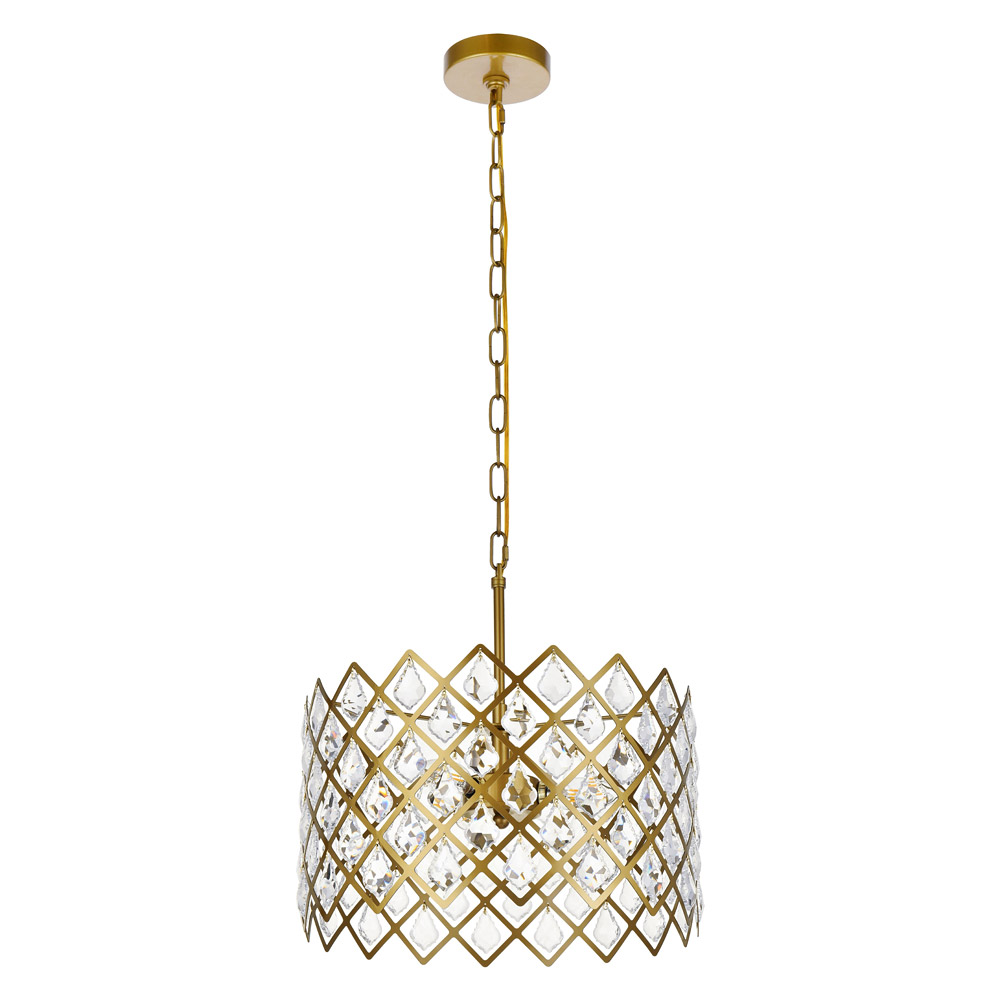 Elegant Pendant Light - Brass, L 16" (1111D16BR)