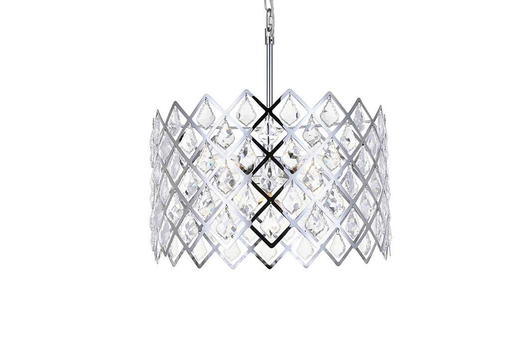 Elegant Pendant Light - Chrome, L 16" (1111D16C)