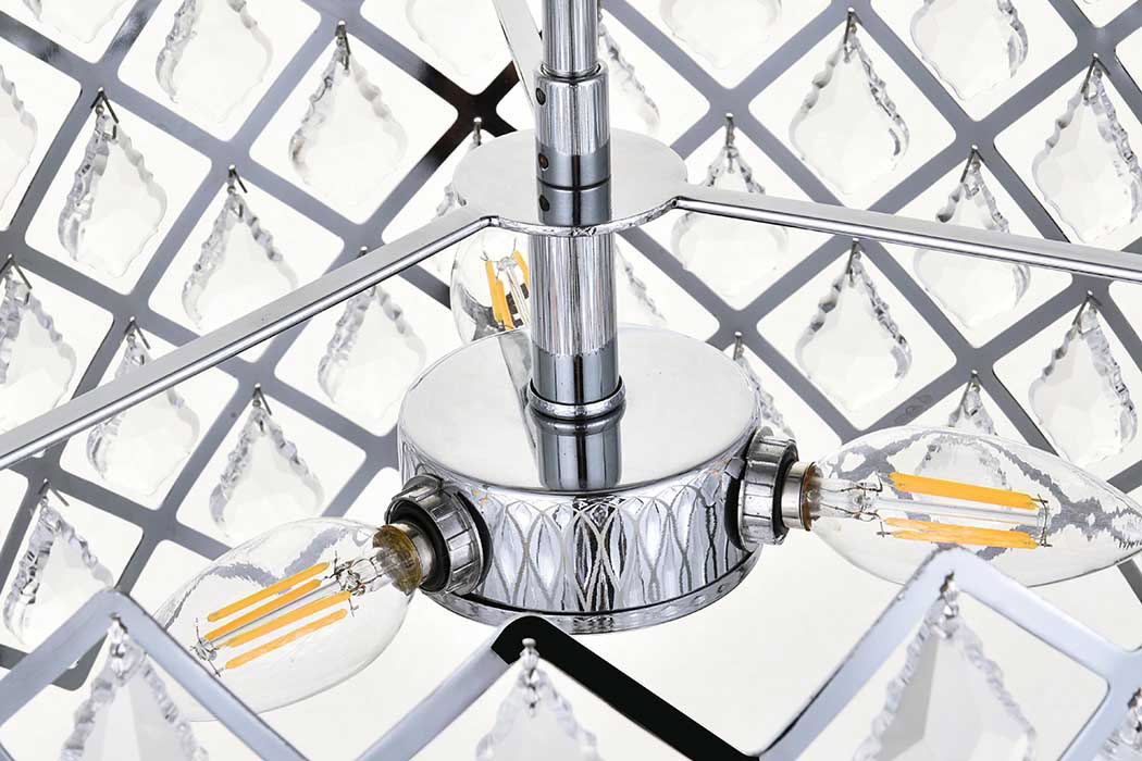Elegant Pendant Light - Chrome, L 16" (1111D16C)