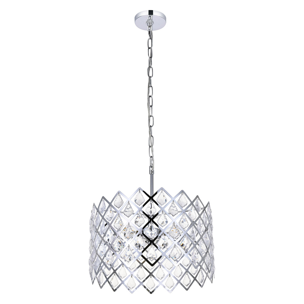 Elegant Pendant Light - Chrome, L 16" (1111D16C)