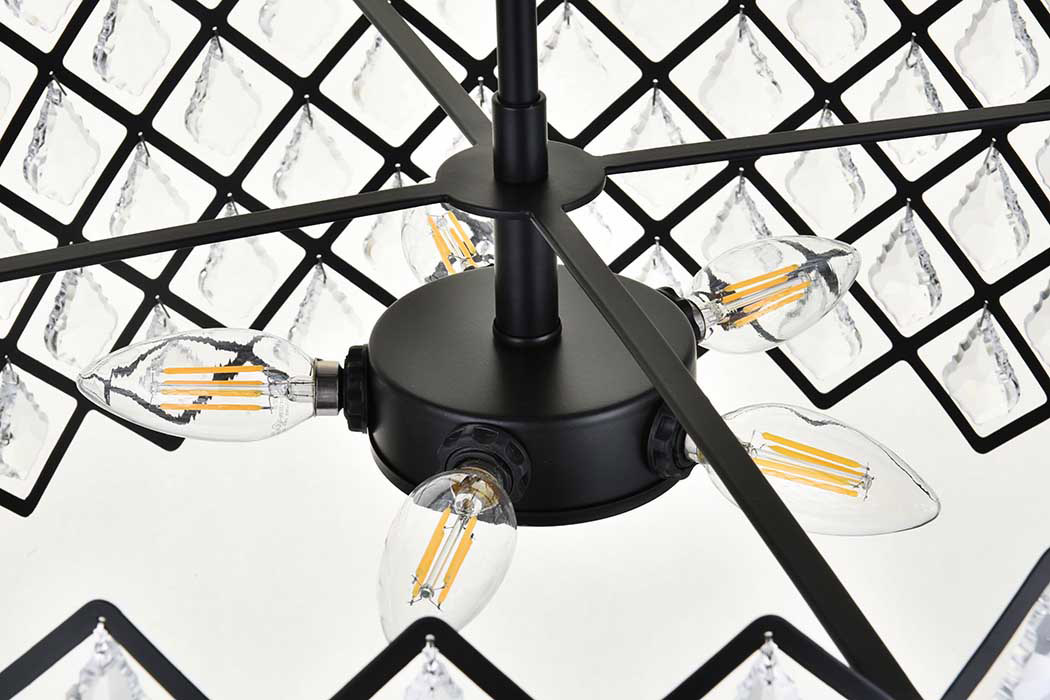 Elegant Pendant Light - Black, L 21" (1111D21BK)
