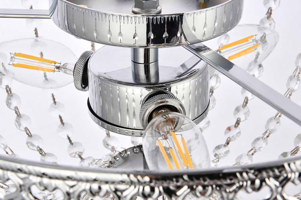 Elegant Flush Mount Light - Chrome, L 14" (1112F14C)