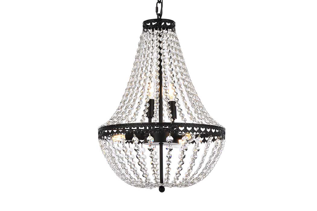 Elegant Pendant Light - Black, L 14" (1113D14BK)