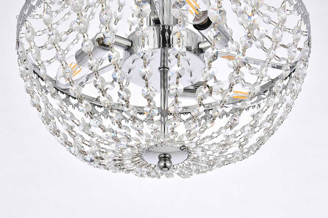 Elegant Pendant Light - Chrome, L 14" (1113D14C)