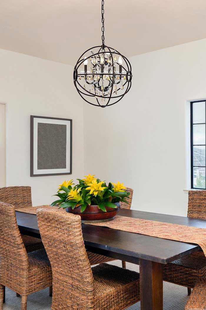 Elegant Urban Classic Geneva Collection Pendant Lamp - Dark Bronze/Gold, L 20" (1130D20DB-GT-RC)
