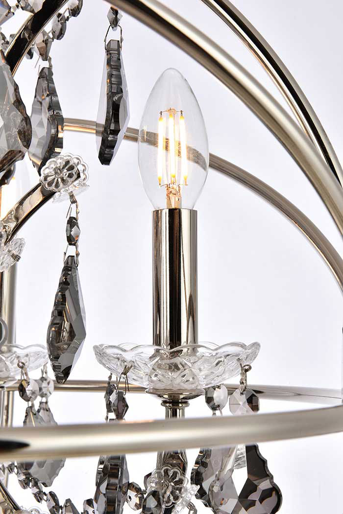 Elegant Urban Classic Geneva Collection Pendant Lamp - Polished Nickel/Silver, L 20" (1130D20PN-SS-RC)