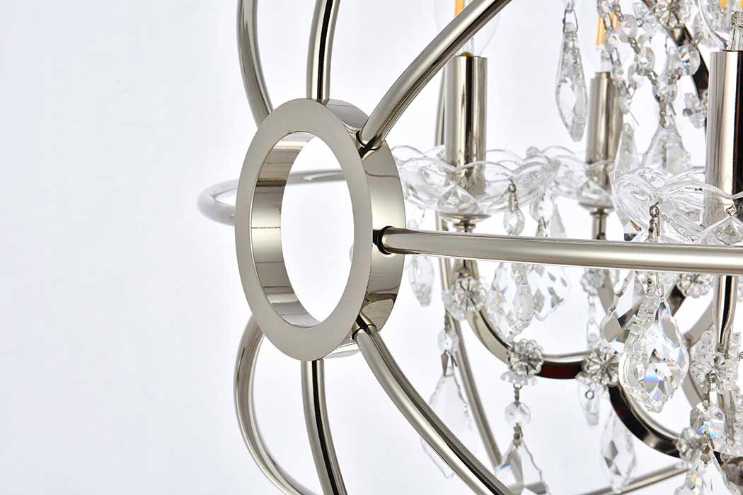 Elegant Urban Classic Geneva Collection Pendant Lamp - Polished Nickel, L 25" (1130D25PN-RC)