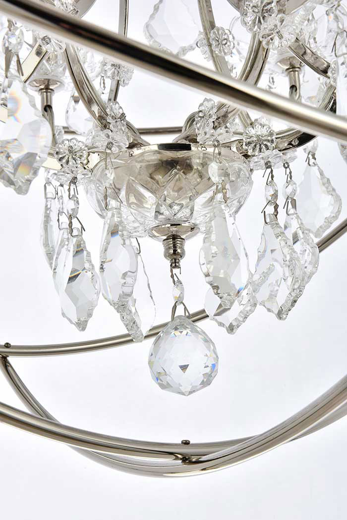 Elegant Urban Classic Geneva Collection Pendant Lamp - Polished Nickel, L 25" (1130D25PN-RC)