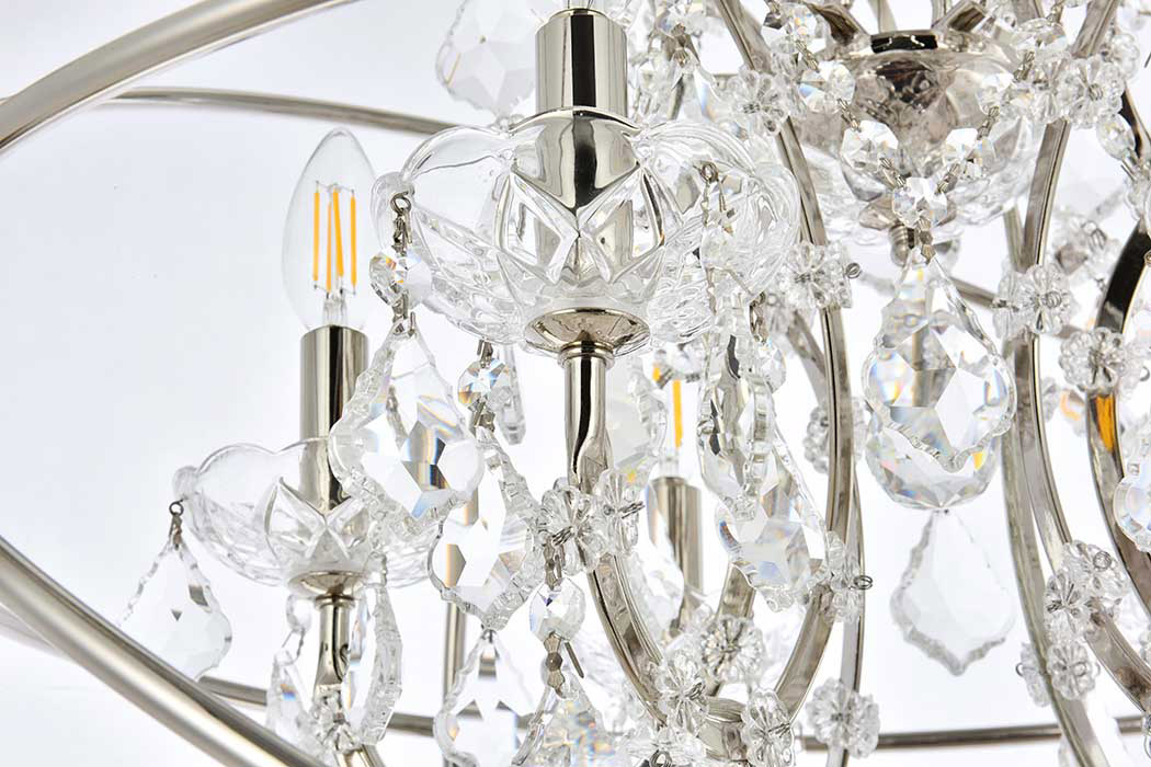 Elegant Urban Classic Geneva Collection Pendant Lamp - Polished Nickel, L 25" (1130D25PN-RC)