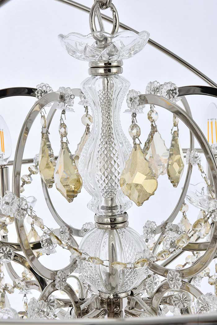 Elegant Urban Classic Geneva Collection Pendant Lamp - Polished Nickel/Gold, L 32" (1130D32PN-GT-RC)