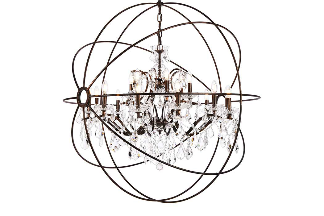 Elegant Urban Classic Pendant Lamp - Dark Bronze, L 43.5" (1130G43DB-RC)