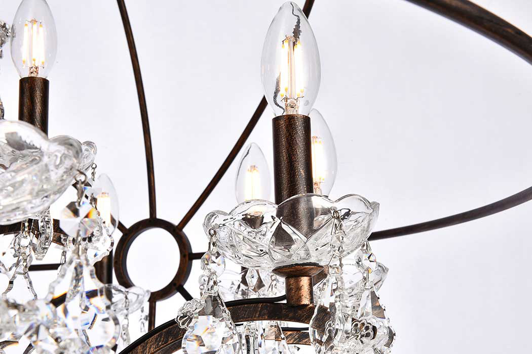 Elegant Urban Classic Pendant Lamp - Dark Bronze, L 43.5" (1130G43DB-RC)