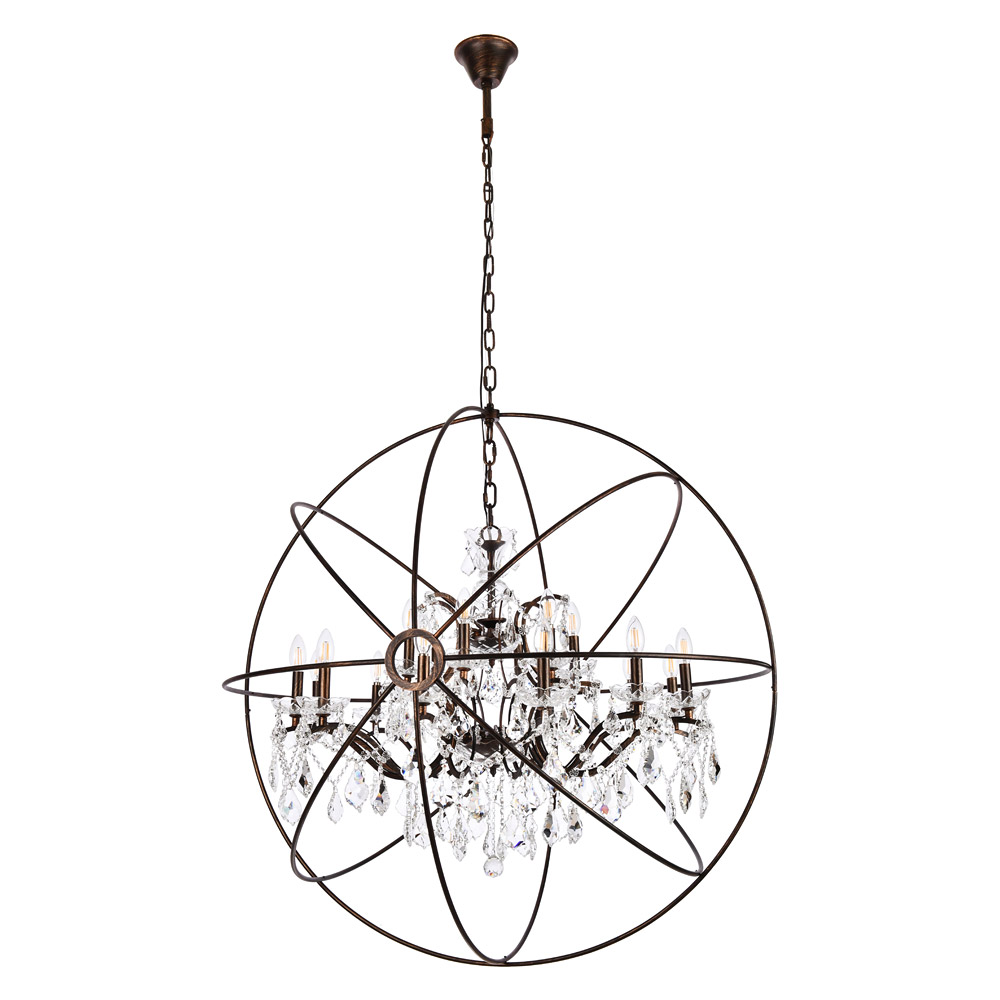 Elegant Urban Classic Pendant Lamp - Dark Bronze, L 43.5" (1130G43DB-RC)
