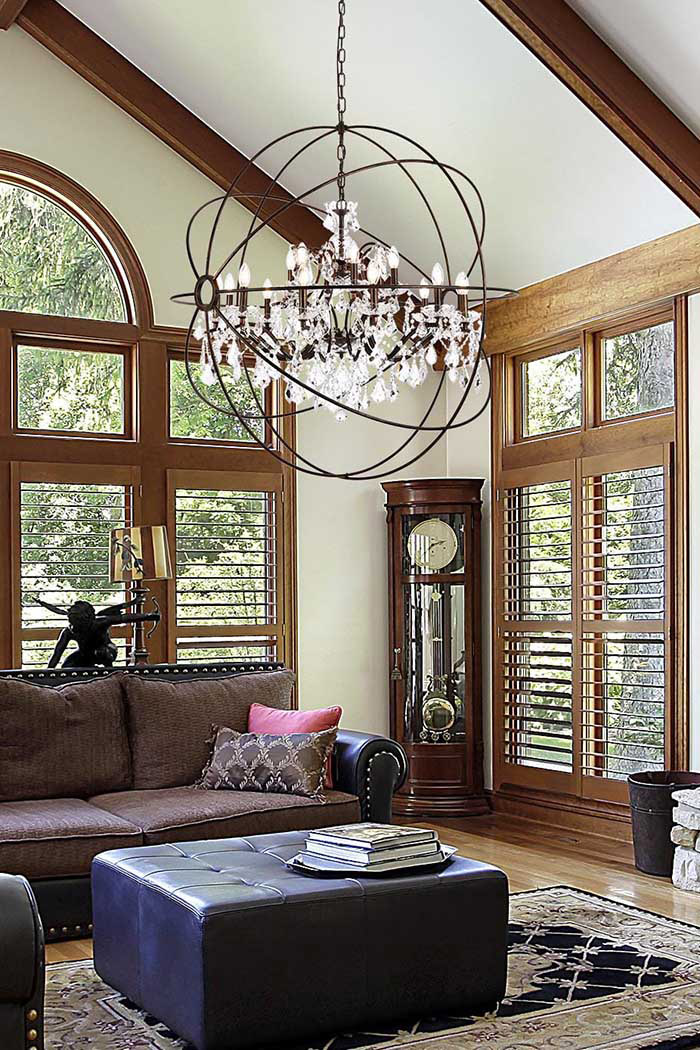 Elegant Urban Classic Pendant Lamp - Dark Bronze, L 43.5" (1130G43DB-RC)