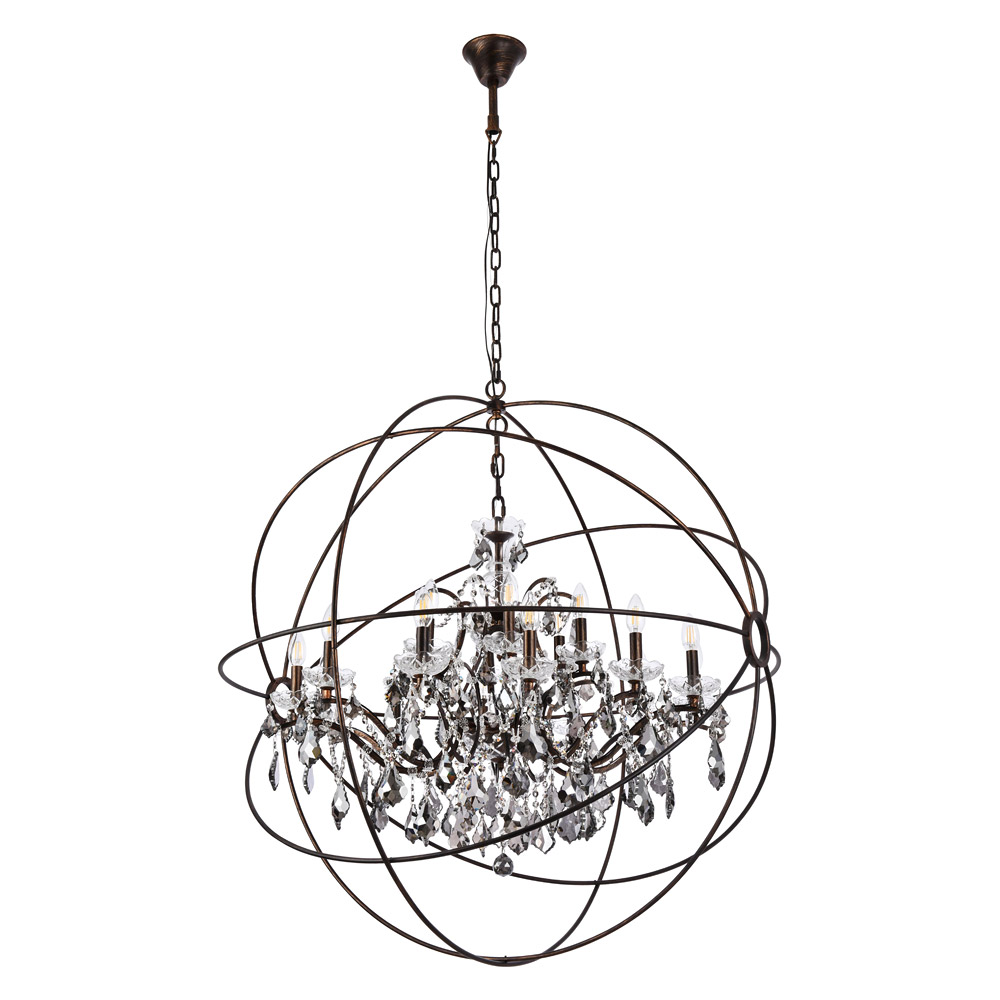 Elegant Urban Classic Pendant Lamp - Dark Bronze/Silver, L 43.5" (1130G43DB-SS-RC)