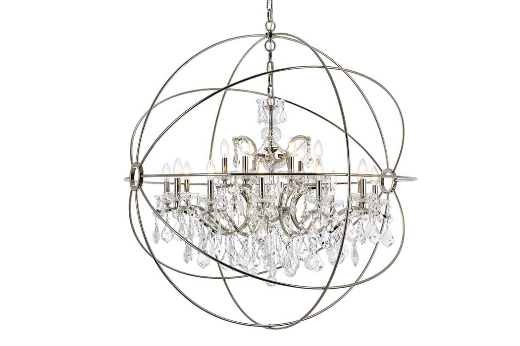 Elegant Urban Classic Pendant Lamp - Polished Nickel, L 43.5" (1130G43PN-RC)