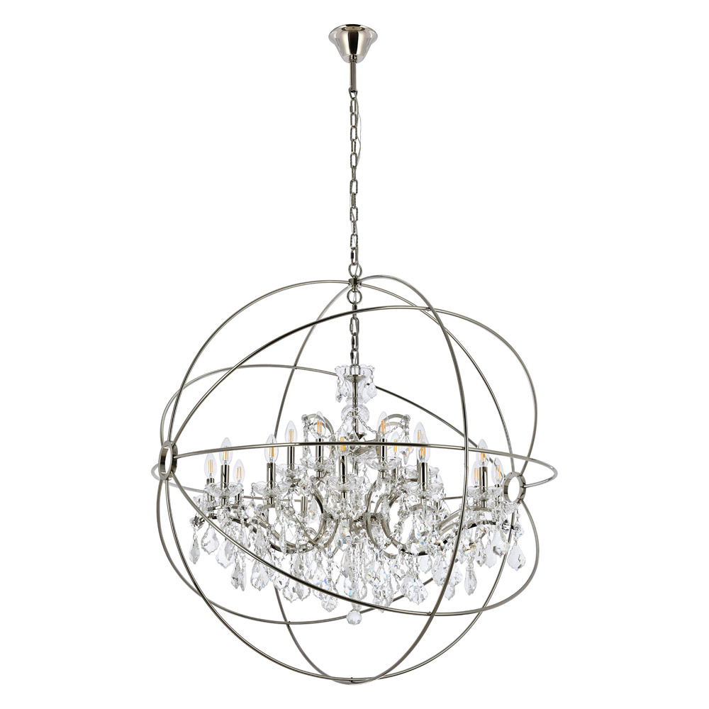 Elegant Urban Classic Pendant Lamp - Polished Nickel, L 43.5" (1130G43PN-RC)