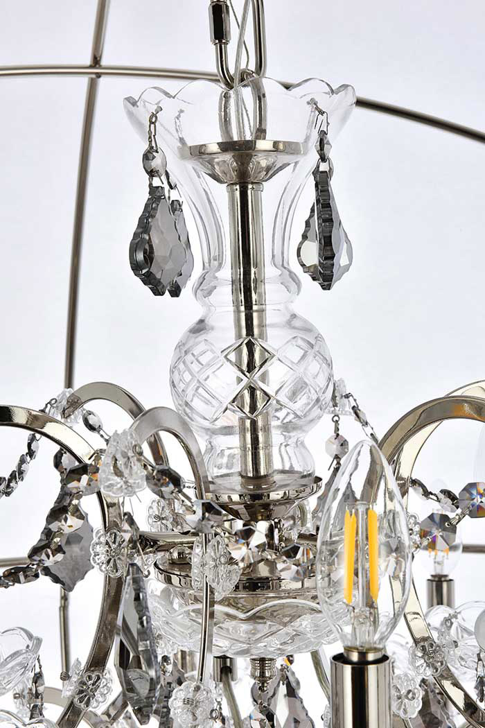 Elegant Urban Classic Pendant Lamp - Polished Nickel/Silver, L 43.5" (1130G43PN-SS-RC)