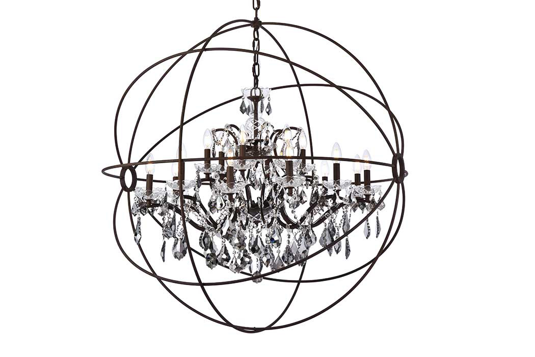 Elegant Urban Classic Pendant Lamp - Rustic Intent/Silver, L 43.5" (1130G43RI-SS-RC)