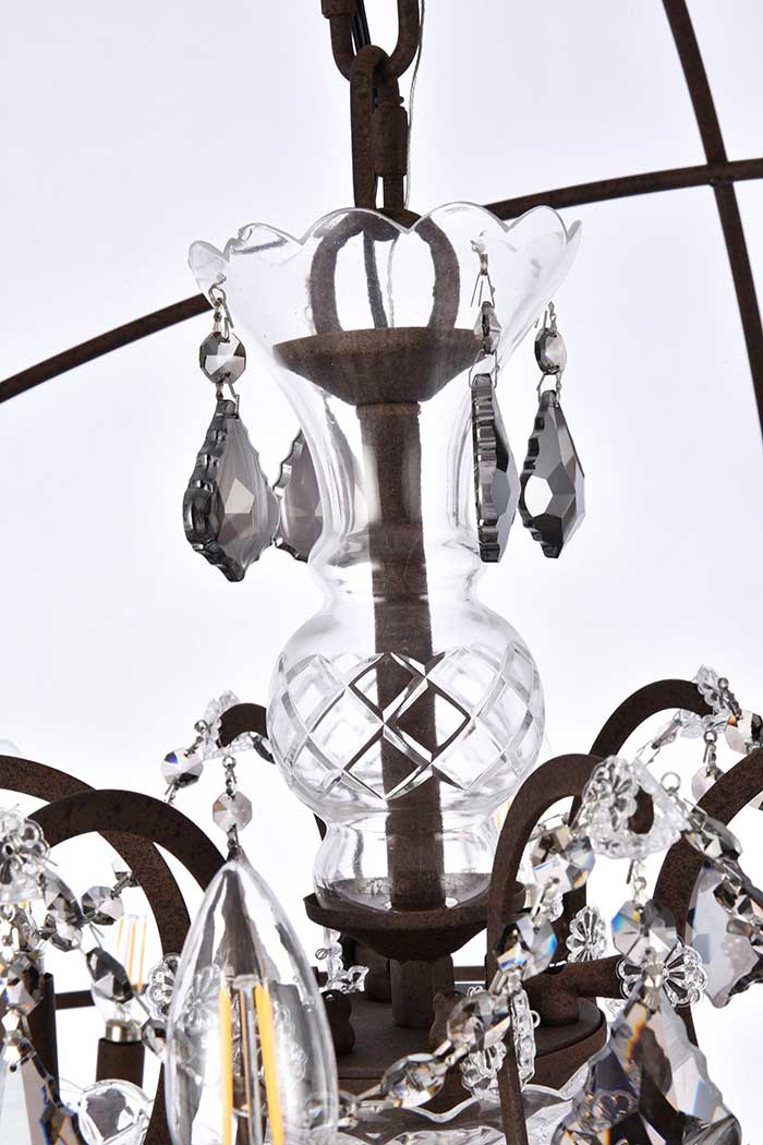 Elegant Urban Classic Pendant Lamp - Rustic Intent/Silver, L 43.5" (1130G43RI-SS-RC)
