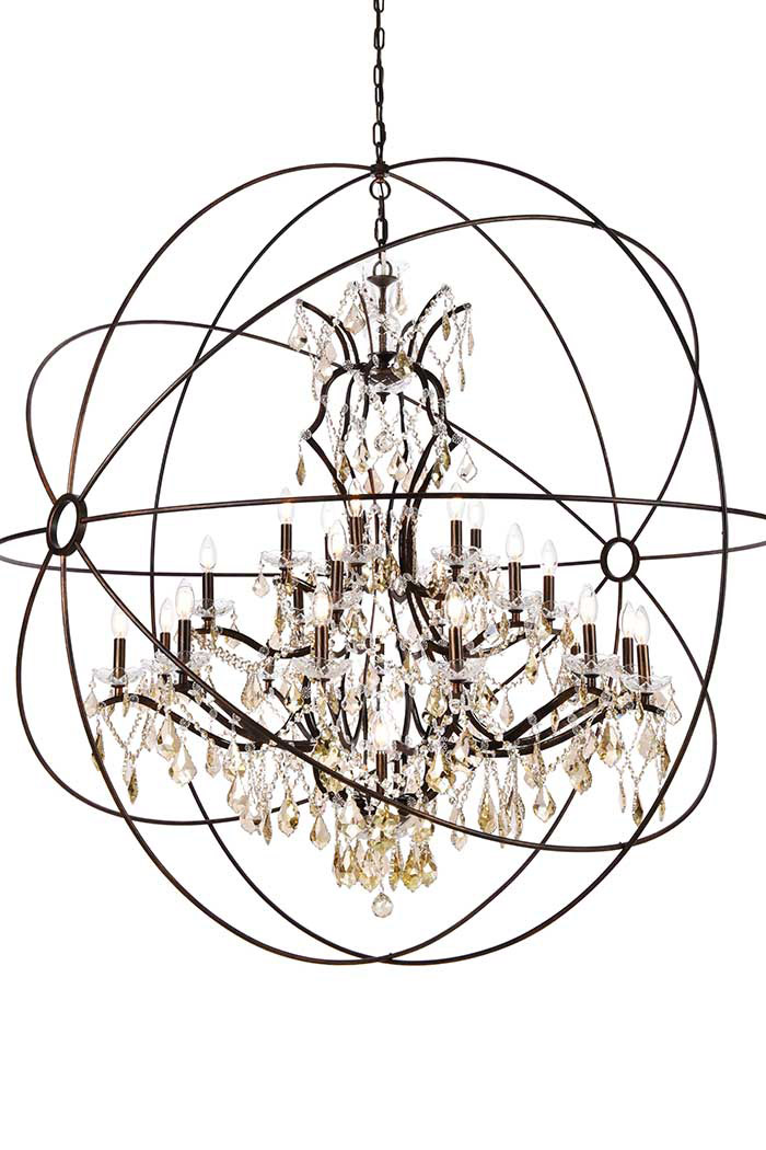 Elegant Urban Classic Pendant Lamp - Dark Bronze, L 60" (1130G60DB-RC)
