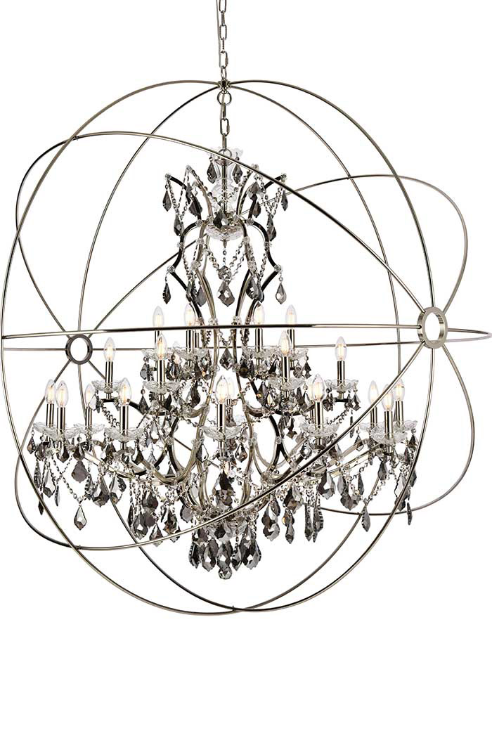 Elegant Urban Classic Pendant Lamp - Polished Nickel/Silver, L 60" (1130G60PN-SS-RC)
