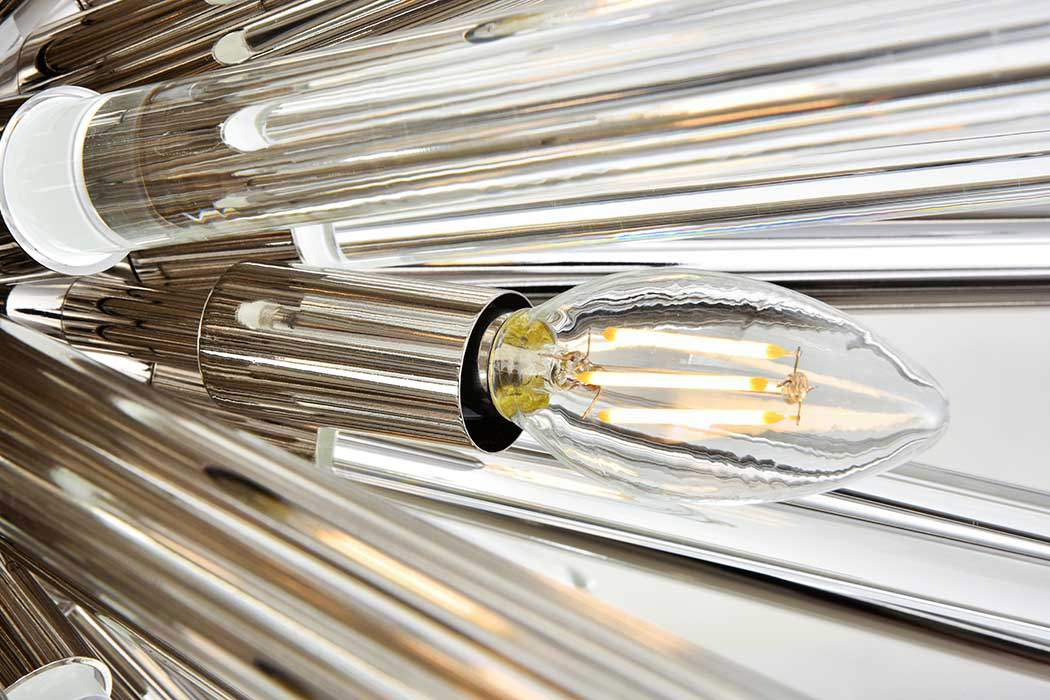 Elegant Chandelier - Polished Nickel, L 36" (1141G36PN)