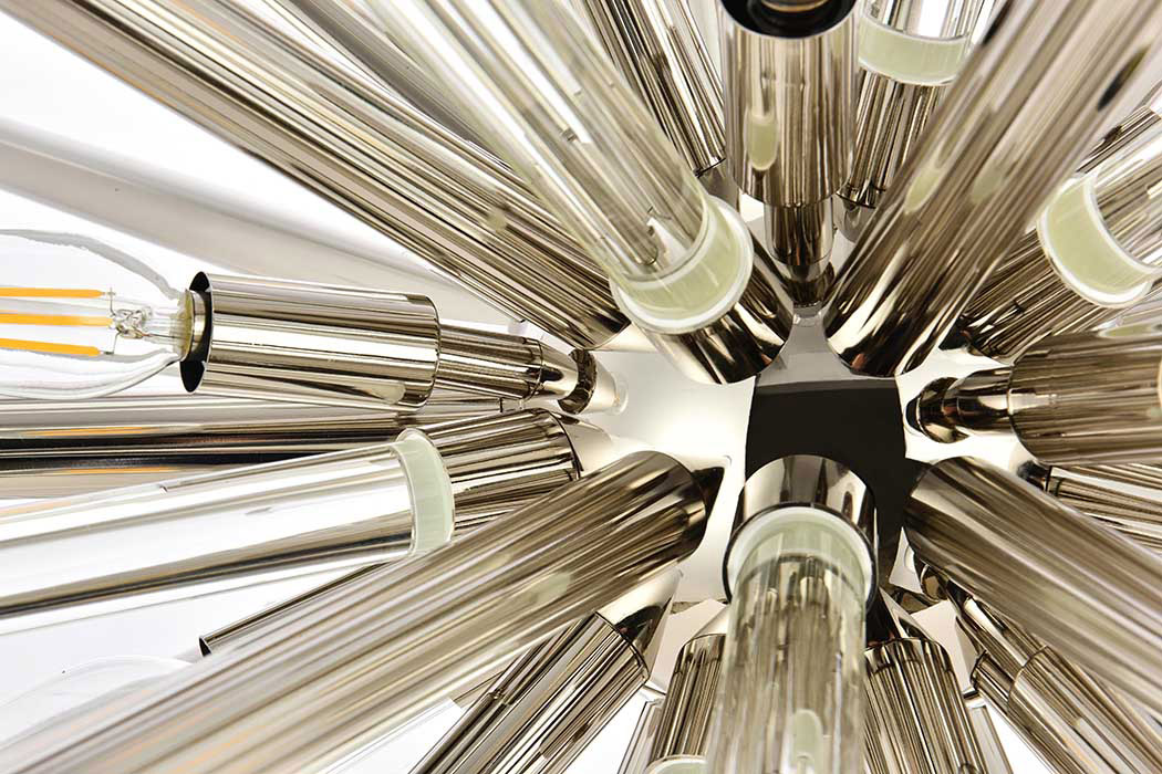 Elegant Chandelier - Polished Nickel, L 38" (1141G38PN)
